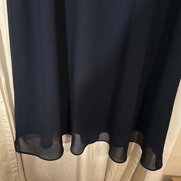 R M Richards Two piece tea length formal dress, size 16, dark blue. - Picture 6 of 8